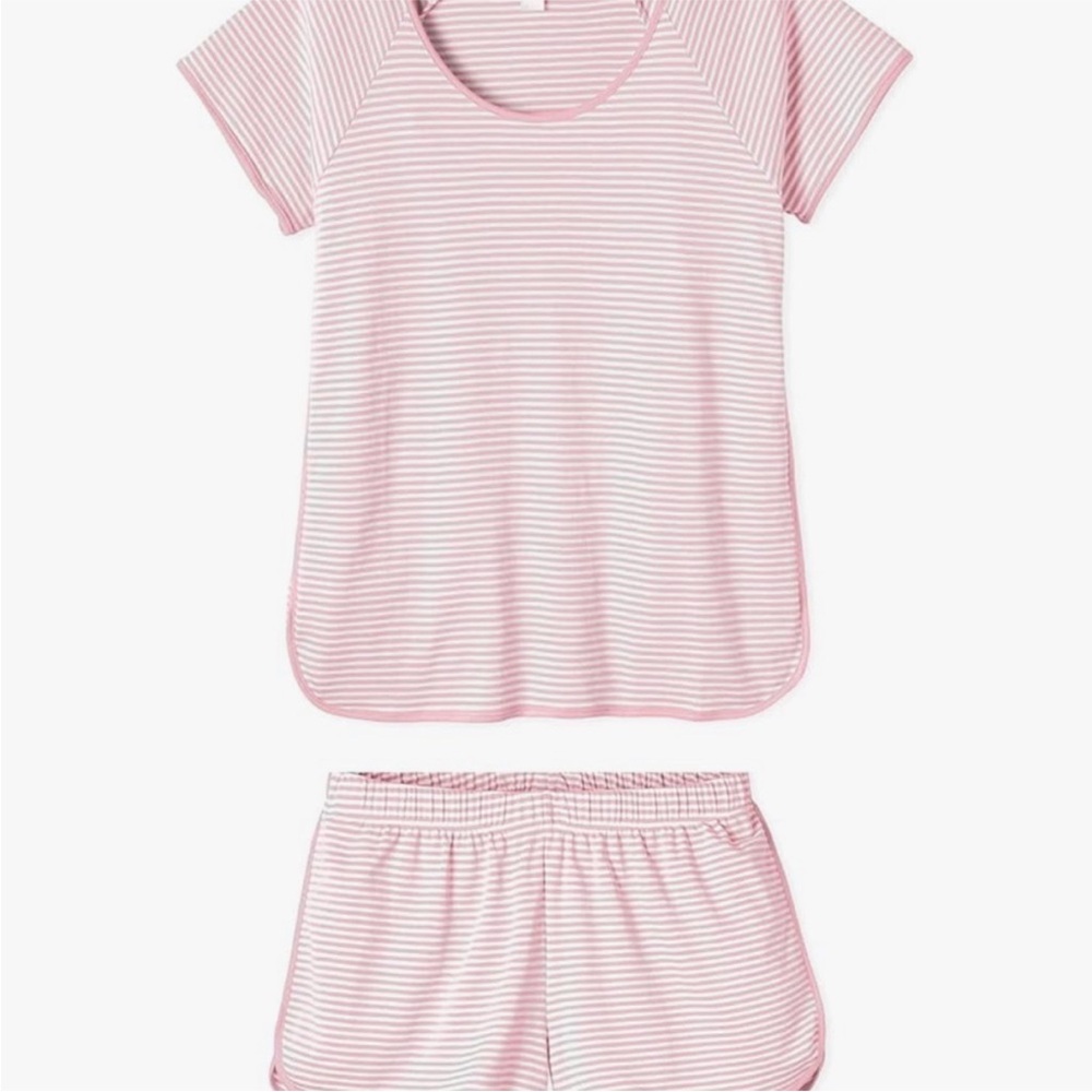 Pink Striped Pajama Set